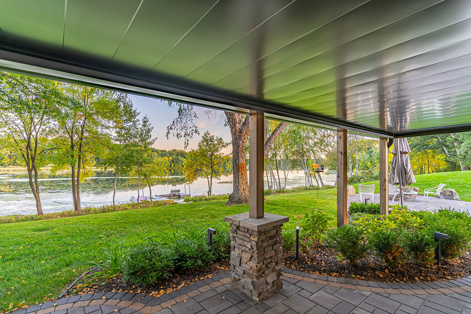 Premium Under Deck Gutter System Installed on Shorewood, MN Home